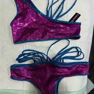BODYSHOTZ Bikini Set in Purple and Blue